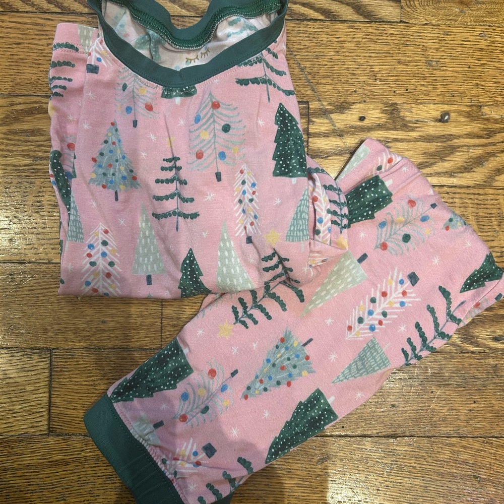 LS Pink Tree Pattern Kids Pajamas